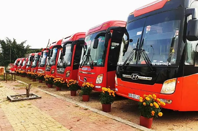 Xe Thanh Hiền đậu tại bến xe Bình Dương